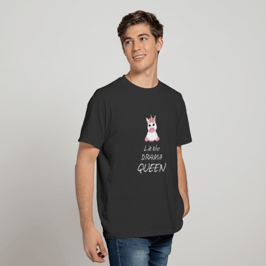 Unicorn Little Drama Queen Funny Shirt T-shirt