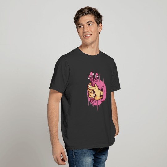 holding earthworms in the hand T-shirt
