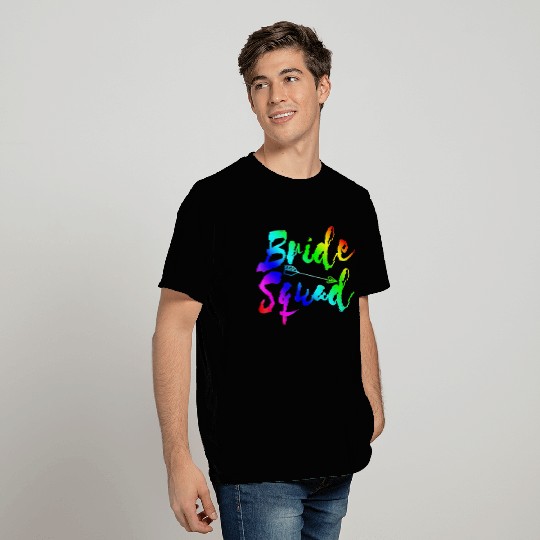 Rainbow Bride Squad Group Bachelorette Party T T Shirts