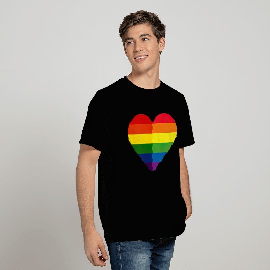 Gay Pride Rainbow Heart Equality T Shirts