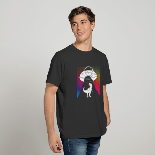 Dinosaur UFO Abduction Extraterrestrial Dino Lover T-shirt