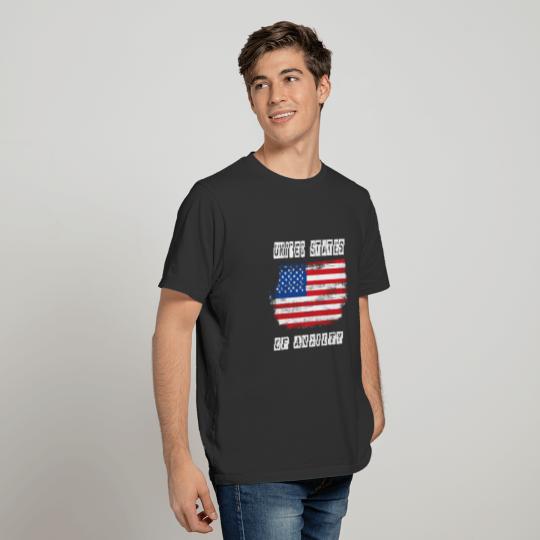 United States Of Anxiety Classic American Flag Tee T-shirt