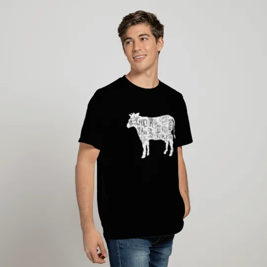 Cow Butcher Tees Beef Cuts Diagram T Shirts