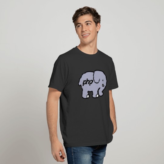 Programmer PHP blue elephant developer mastodon T-shirt