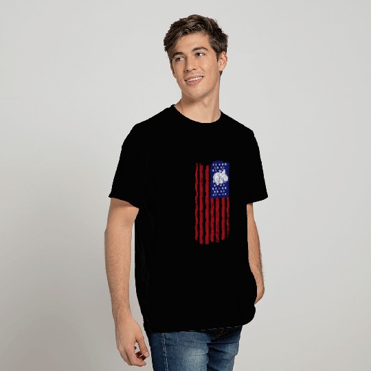 Funny Lawn Mower Mowing American Flag Yard Work La T Shirts