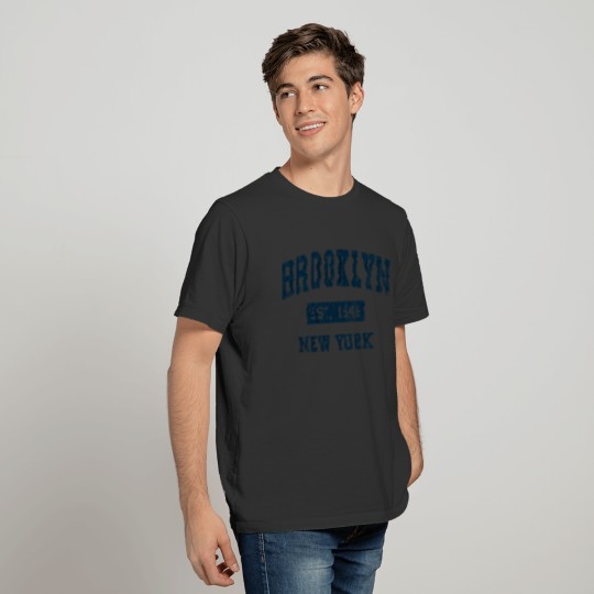 Brooklyn New York Ny Vintage Sports Design Navy Pr T-shirt