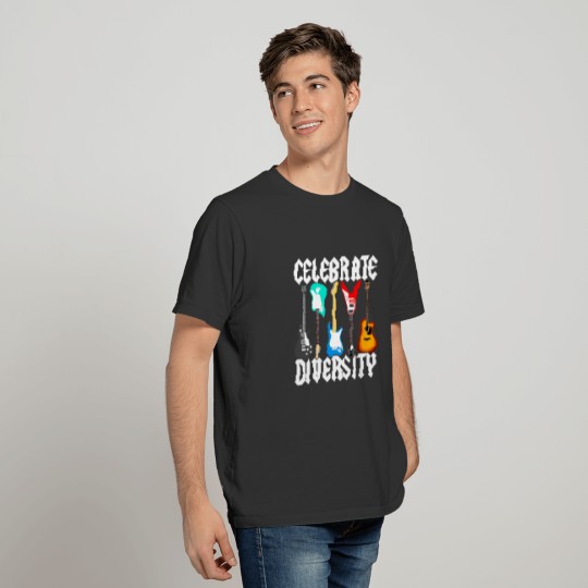Guitars Celebrate Diversity Inclusion LGBT Pride T-shirt