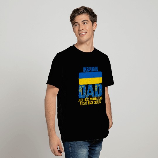Ukrainian Dad Ukraine Flag For Father's Day T Shirts