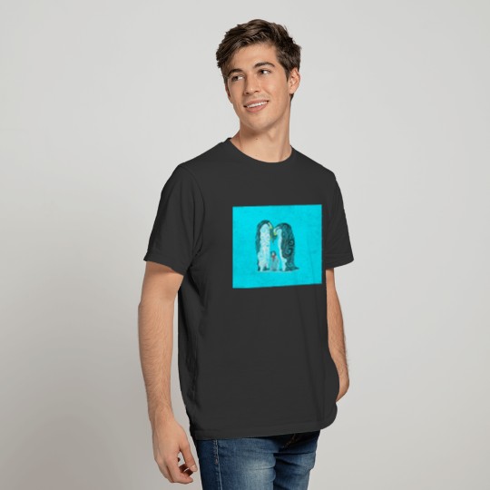 Swirly Penguin Family T-shirt