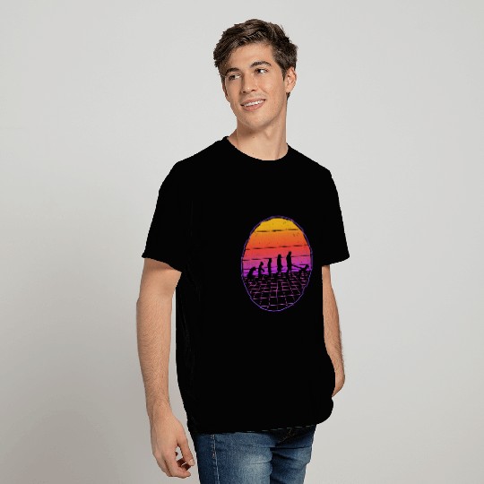 Greyhound Evolution Vaporwave 70's T Shirts