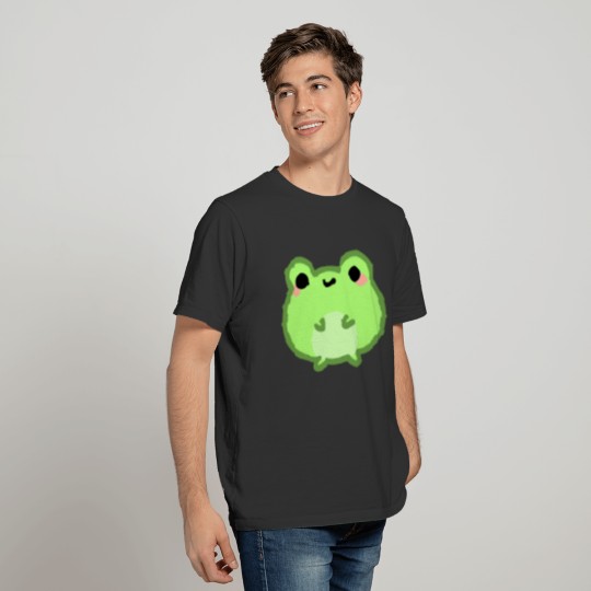 kawaii & happy green frog smiling T-shirt