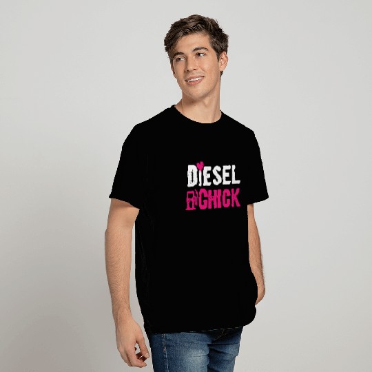 Diesel Chick Woman Truck Driver Girl Apparel T Shirts