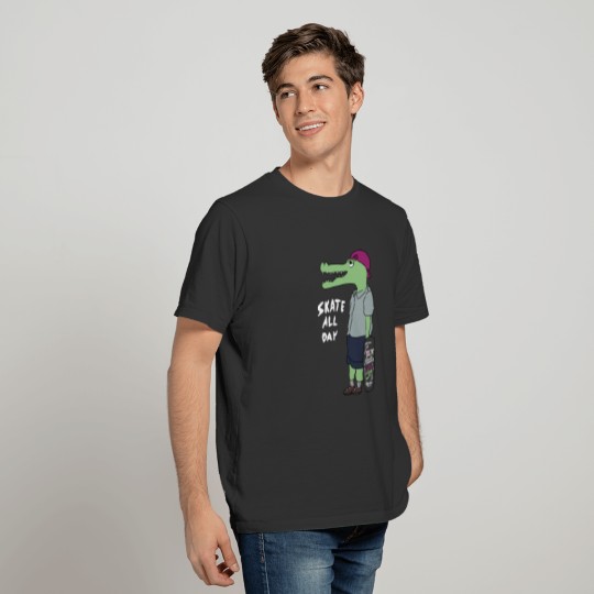 Skate All Day skate All Day skater rollers fun coo T-shirt