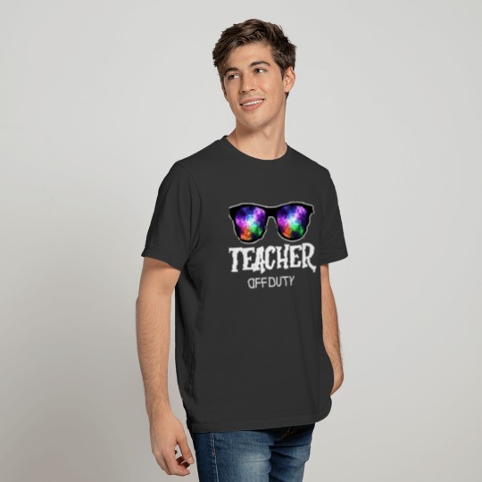 Teacher Off Duty Sunglasses Palm Tree Beach Sunset T Shirts