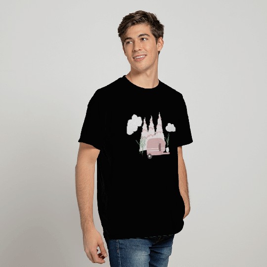 Cute Pink Camper with Plant T Shirts
