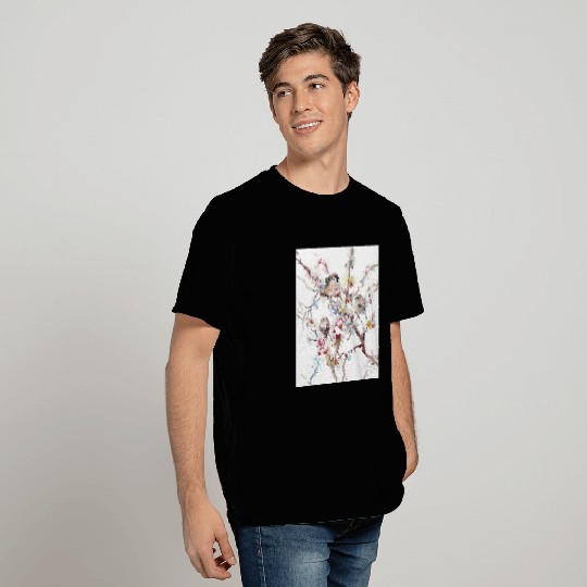 Sparrows And Apricot Blossom T Shirts