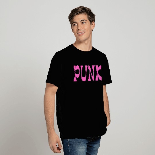 PUNK (in bold pink letters) T Shirts
