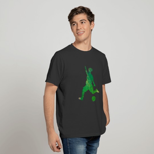 Soccer Player and Ball Football Field Gift Idea T-shirt