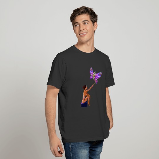 Girl painting butterfly T Shirts