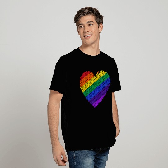 Rainbow heart T Shirts