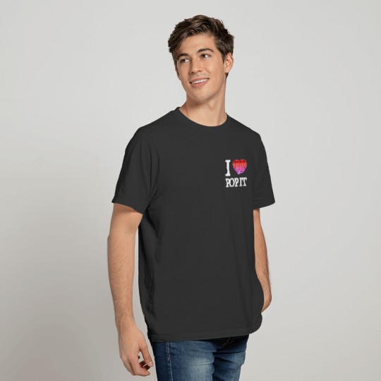 I Love Pop It Fidget Heart T-shirt