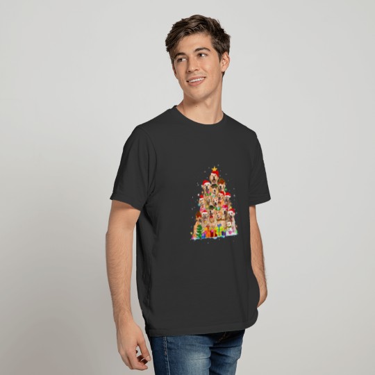 Christmas Pajama Golden Retriever Tree Xmas Gift T-shirt