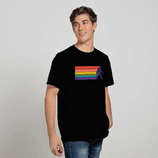 '80s Rainbow stripes Vintage Bigfoot T Shirts