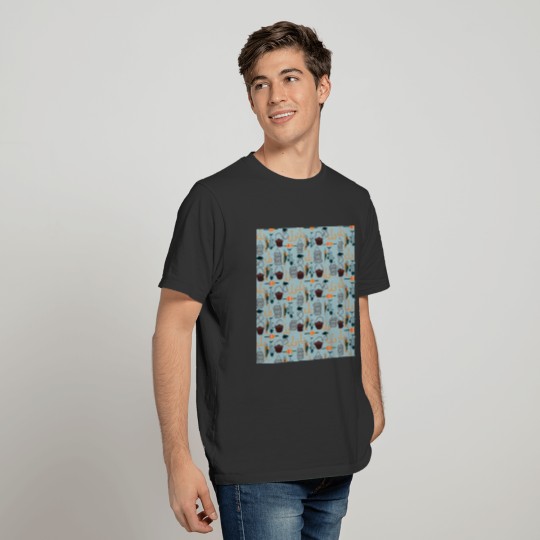 Funny fishing pattern for fishing lover T-shirt