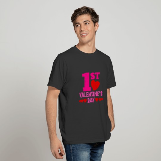 1st Valentine’s Day In Love Couple Matching Gift T-shirt