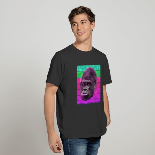 Vintage gorilla face sunset T Shirts