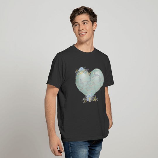 heart with flowers T-shirt