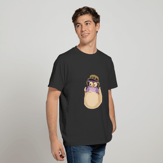 Marsupium baby hatted owl T-shirt