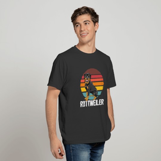 Retro Rottweiler Dog T-shirt