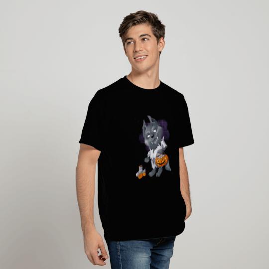 Werewolf kid Halloween Design T Shirts
