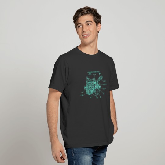 Truquoise Retro moon landing illustration T-shirt