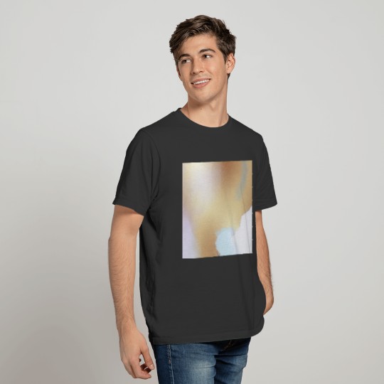 Gold White Watercolor Abstract Painting T Shirts