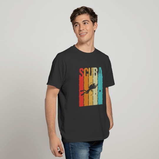 Vintage Retro Scuba Diving T-Shirt 80s Scuba Diver T-shirt
