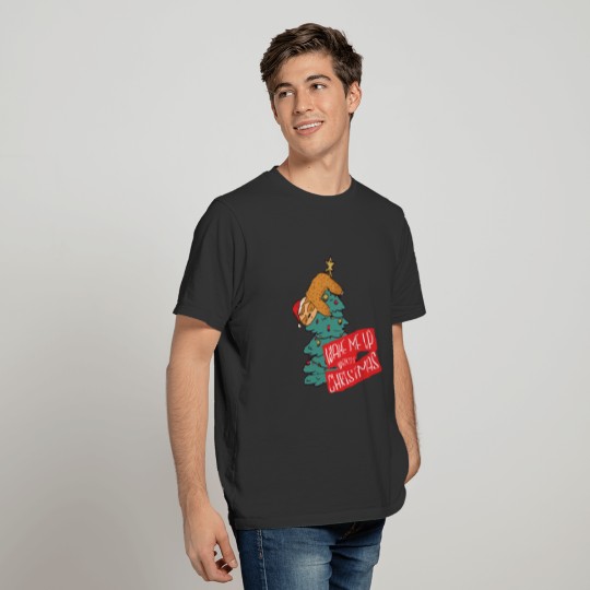 Sloth Christmas Tree Xmas eve X-mas Santa Gift T-shirt