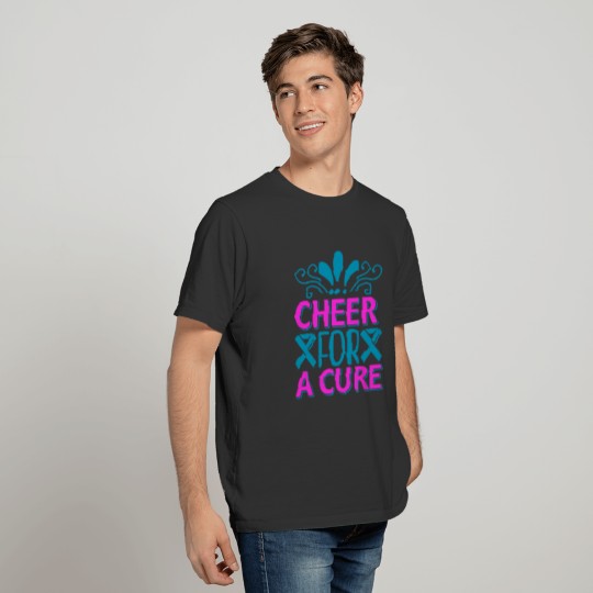 Cheer For A Cure Pink and Teal T-shirt