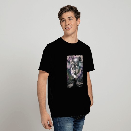 Wolf Wizard Forest Winter Landscape T Shirts