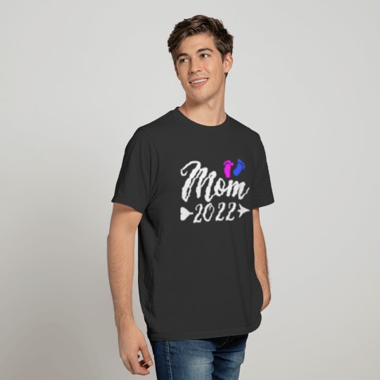 Mom 2022 Women Pregancy Reveal Mommy Baby Wife T-shirt