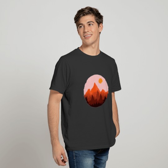 funny mountains forest T Shirts