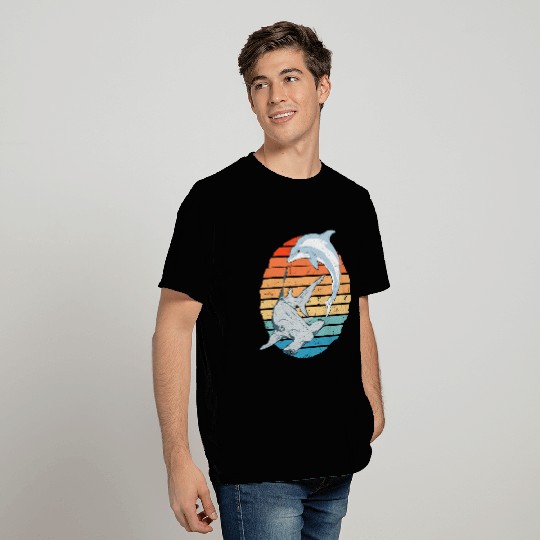 Hammerhead shark and dolphin T Shirts