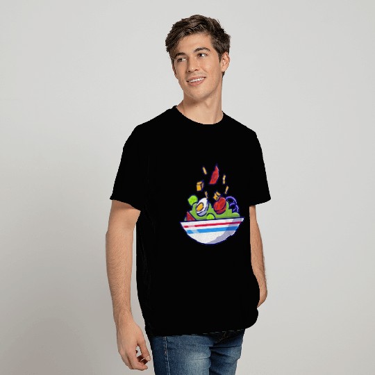 Vegetable salad with egg boiled in bowl T Shirts