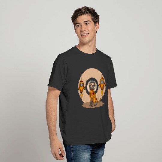 Cool Dog And Rockets T-shirt