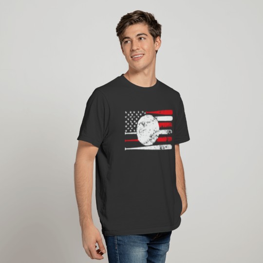 American Flag Baseball Funny Sports Men Women Gift T Shirts