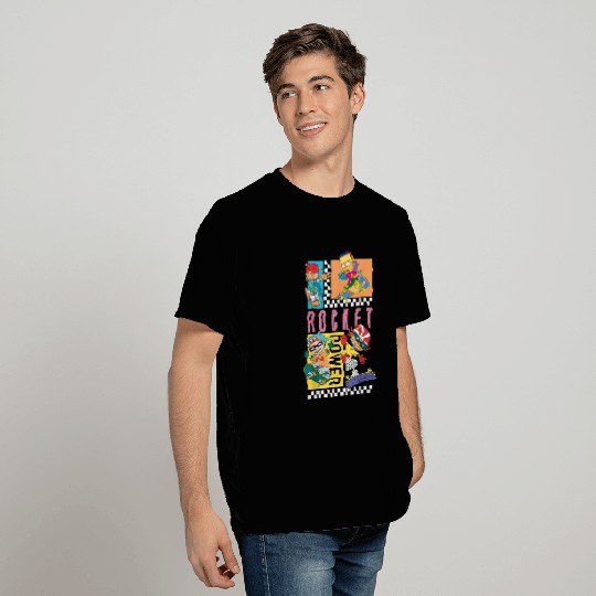 Checkerboard Rocket Power Grid Design 1653 T Shirts