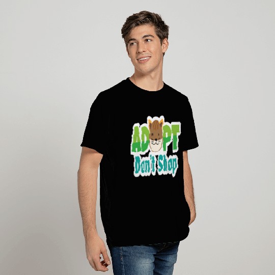 Adopt dont shop funny quotes art T Shirts
