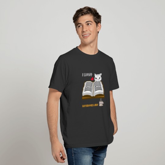 I love books coffee and cats T-shirt