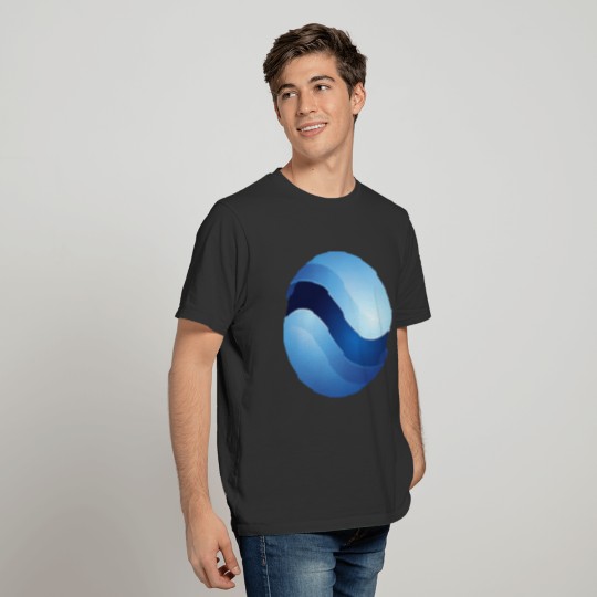 Blue Circle World Modern Technology Logo T Shirts